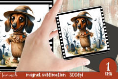 retro spooky Halloween MAGNET sublimation PNG Product Image 1