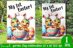 happy EASTER Sublimation / hatching Egg / Garden Flag Product Image 1