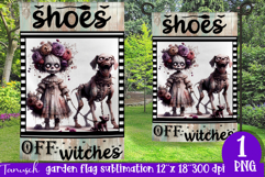 vintage Creepy sublimation Halloween Garden Flag PNG Product Image 1