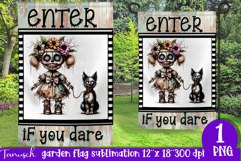 vintage Creepy sublimation Halloween Garden Flag PNG Product Image 1