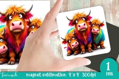 funny farm animals magnet sublimation PNG Product Image 1