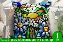 daisy pillow sublimation / stained glass pillow bundle Product Image 6