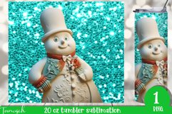 3d gothic christmas ugly snowman plaster 20oz tumbler Bundle Product Image 6