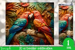 3d parrot plaster texture 20oz tumbler Sublimation BUNDLE Product Image 6