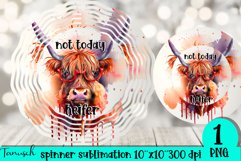 floral Highland Cow wind spinner sublimation bundle Product Image 6