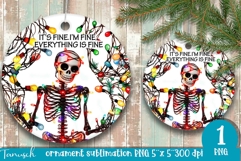 funny christmas ornament It&#039;s fine, I&#039;m fine design Product Image 1