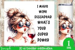 funny Mother&#039;s DAY Wine 20 oz Tumbler Sublimation Product Image 1