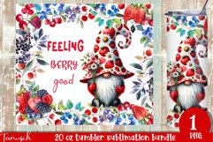 cute watercolor strawberry GNIOME 20 oz Tumbler Sublimation Product Image 1