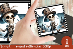 retro spooky Halloween MAGNET sublimation PNG Product Image 1