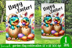 happy EASTER Sublimation / hatching Egg / Garden Flag Product Image 1