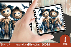 retro spooky Halloween MAGNET sublimation PNG Product Image 1