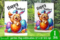 happy EASTER Sublimation / hatching Egg / Garden Flag Product Image 1