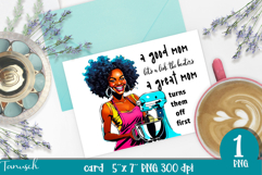 retro housewife funny woman card sublimation design PNG Product Image 1