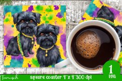 watercolor affenpinscher square coaster sublimation bundle Product Image 7