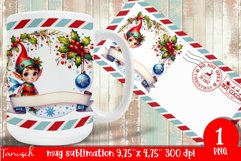 cute christmas MUG wrap Sublimation PNG Product Image 1