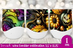 FALL Pumpkin &amp; Sunflowers Wine Tumbler sublimation bundle Product Image 9