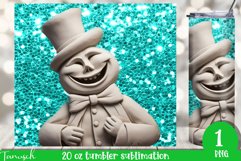 3d gothic christmas ugly snowman plaster 20oz tumbler Bundle Product Image 7