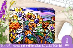 Sunflowers Garden mouse pad sublimation / watercolor design Product Image 1