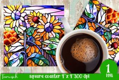 Sunflowers Garden square coaster sublimation bundle Product Image 7