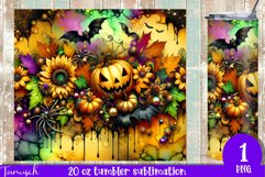 funny FALL Pumpkin with Bow 20 oz Tumbler sublimation PNG Product Image 1