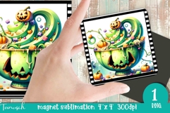 Halloween Monster Milk Shake sublimation magnet Product Image 1