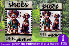 vintage Creepy sublimation Halloween Garden Flag PNG Product Image 1