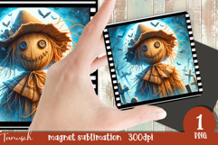 retro spooky Halloween MAGNET sublimation PNG Product Image 1