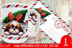 funny christmas SHIH TZU MUG Wrap Sublimation Product Image 1