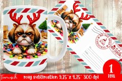funny christmas SHIH TZU MUG Wrap Sublimation Product Image 1