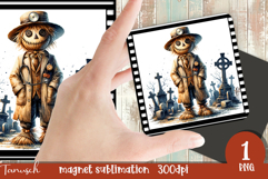 retro spooky Halloween MAGNET sublimation PNG Product Image 1