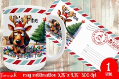 funny christmas DACHSHUND MUG Wrap Sublimation Product Image 1