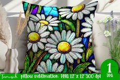 daisy pillow sublimation / stained glass pillow bundle Product Image 8