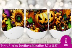 FALL Pumpkin &amp; Sunflowers Wine Tumbler sublimation bundle Product Image 10