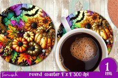 FALL Pumpkin &amp; Sunflowers Round Coaster sublimation bundle Product Image 8