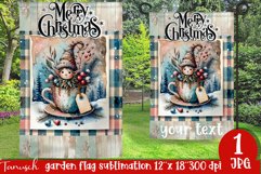 cute rustic Christmas Garden Flag sublimation Product Image 1