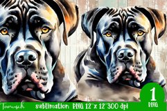watercolor Cane Corso dog sublimation mastiff PNG Product Image 1
