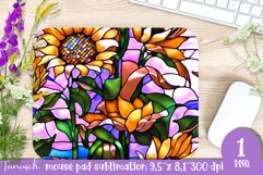 Sunflowers Garden mouse pad sublimation / watercolor design Product Image 1