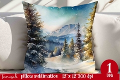 retro christmas lpillow sublimation design JPG Product Image 1