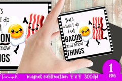 funny bacon and egg square coaster Sublimation PNG Product Image 1
