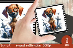 retro spooky Halloween MAGNET sublimation PNG Product Image 1