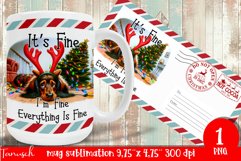 funny christmas DACHSHUND MUG Wrap Sublimation Product Image 1