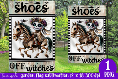 vintage Creepy sublimation Halloween Garden Flag PNG Product Image 1