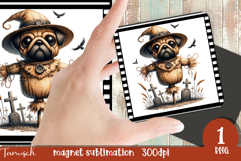 retro spooky Halloween MAGNET sublimation PNG Product Image 1