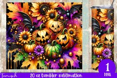 funny FALL Pumpkin with Bow 20 oz Tumbler sublimation PNG Product Image 1