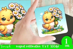 cute EASTER magnet Sublimation PNG Product Image 1