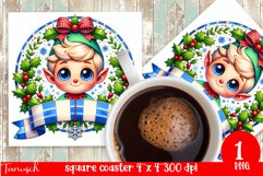 Christmas whimsical elf square coaster Sublimation bundle Product Image 9