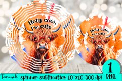 floral Highland Cow wind spinner sublimation bundle Product Image 9