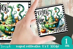 Halloween Monster Milk Shake sublimation magnet Product Image 1