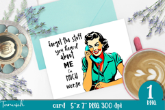 retro housewife funny woman card sublimation design PNG Product Image 1