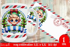 cute christmas MUG wrap Sublimation PNG Product Image 1